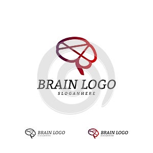 Brain Logo Vector Template. Brain Logo Concepts