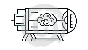 Brain Machine Interface Icon: Neurotech AI, vector design Generative AI