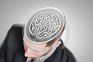 Brain maze in businessman's head