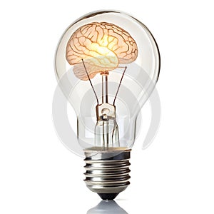 Brain mind idea isolated on white background