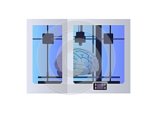 brain model prints on 3d bio printer medical printing of human transplantation organ biological engineering bioprinting