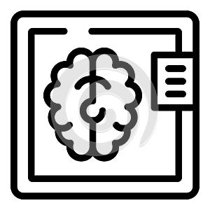 Brain mri image icon outline vector. Health medical