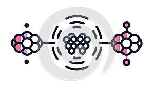 Brain Network Connections Neuroscience AI Thought Process, vector design Generative AI