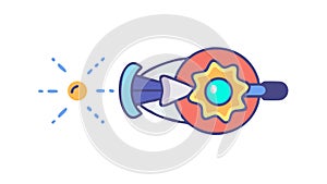 Brain Network Connectivity AI Icon, vector design Generative AI