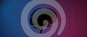 brain neural of AI robot for high technology network, quantum computer processing, digital data generative, 3d illustration