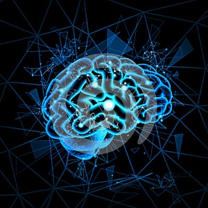 Brain Neurons Activity, Medicine Thinking Intelligence Concept Banner