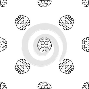 Brain neurons pattern seamless vector