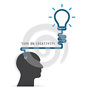 Brain opening concept.Creative brain abstract vector logo design