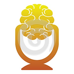 Brain Podcast Logo Vector Concept.