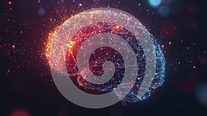 Brain potential. Ideas and innovation. Free your mind. Synapses. Brain, side view. Neurons