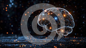 Brain potential. Ideas and innovation. Free your mind. Synapses. Brain, side view. Neurons