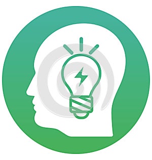 Brain power, Brainstorming Isolated Vector Icon can be easily edit and modify