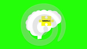 brain puzzle animated puzzle brain shaped green screen thoughts puzzles ideas