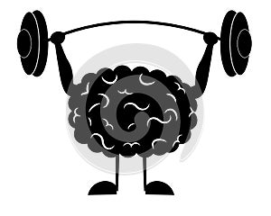 Brain raises the barbell