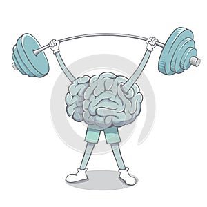 Brain raises the barbell