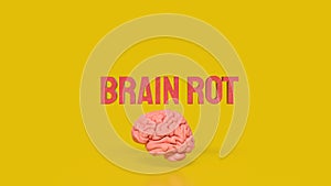 The Brain Rot for Technology concept 3d Rendering