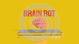 The Brain Rot for Technology concept 3d Rendering
