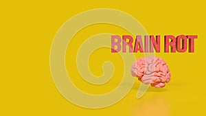 The Brain Rot for Technology concept 3d Rendering