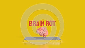 The Brain Rot for Technology concept 3d Rendering
