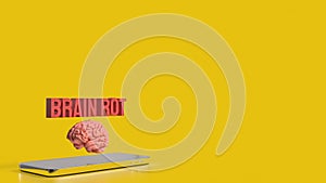 The Brain Rot for Technology concept 3d Rendering