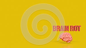 The Brain Rot for Technology concept 3d Rendering