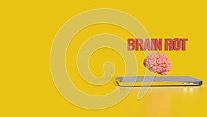The Brain Rot for Technology concept 3d Rendering