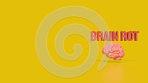 The Brain Rot for Technology concept 3d Rendering