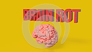 The Brain Rot for Technology concept 3d Rendering