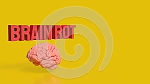 The Brain Rot for Technology concept 3d Rendering