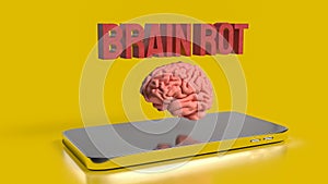 The Brain Rot for Technology concept 3d Rendering