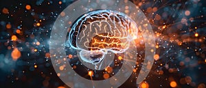 Brain\'s Symphony: Neural Network Harmony. Concept Artificial Intelligence, Neural Networks, photo