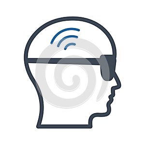 Brain signals Color Vector icon which can easily modify or edit