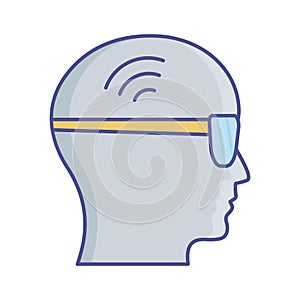 Brain signals fill vector icon which can easily modify or edit