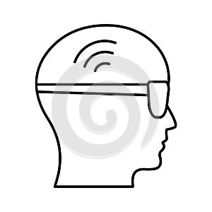 Brain signals glyph vector icon which can easily modify or edit