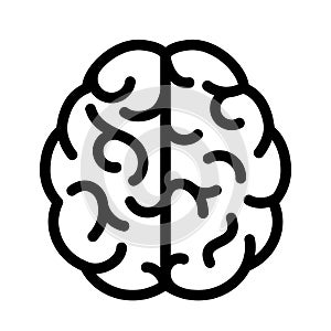 Brain simple line icon