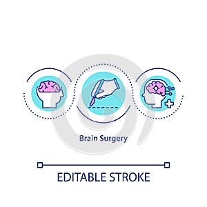 Brain surgery concept icon