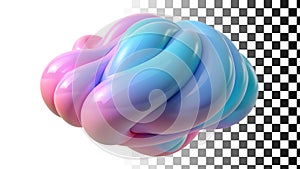 Brain swirl, mind concept, and abstract thinking png transparent image Generative AI photo
