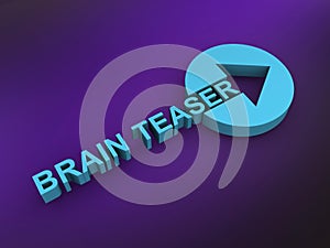 brain teaser word on purple