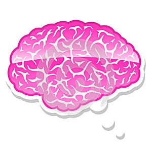 Brain in a thought bubble