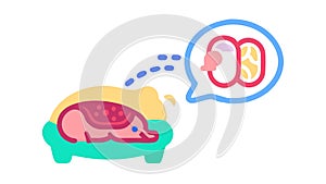 Brain Thoughts Cognitive Process, Mental Activity Icon, vector design Generative AI
