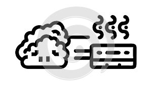 Brain to Cloud Computing: Neural Data Storage Processing Icon, vector design Generative AI