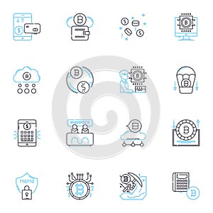 Brain training linear icons set. Cognition, Focus, Memory, Attention, Intelligence, Learning, Neuroplasticity line