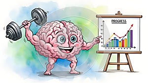 Brain Training Strong Brain Lifting Weights, Progress Chart