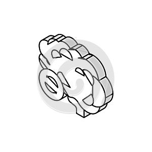 brain transplant isometric icon vector illustration