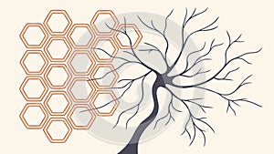 Brain Tree Network Vector Concept, vector design Generative AI