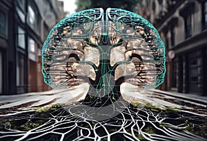 Brain Tree in Urban Setting