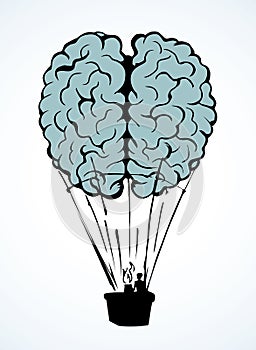 Brain. Vector drawing