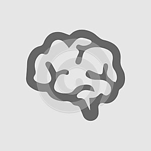 Brain vector icon eps 10. Simple isolated illustration