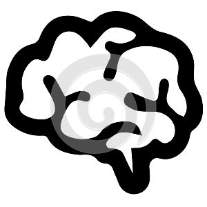 Brain vector icon eps 10. Simple isolated illustration