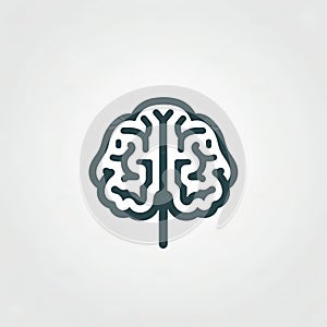 brain vector icon left and right